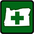 Oregon Cross Medicinal Marijuana Auto Decal